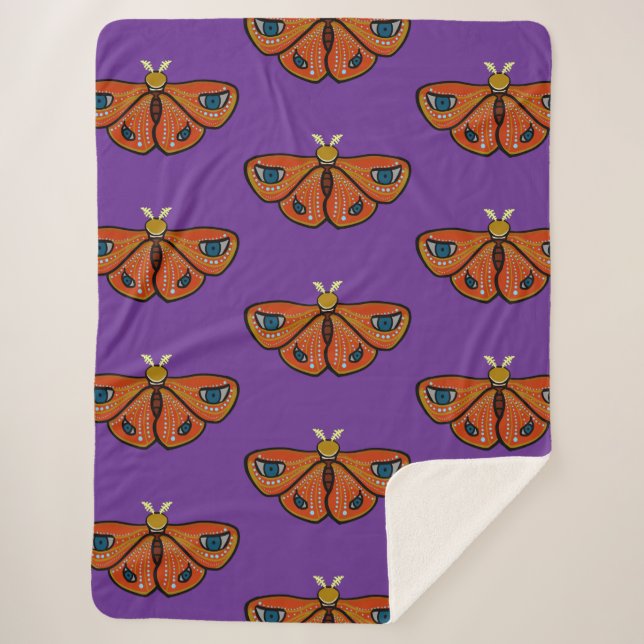 Couverture Sherpa Mariposa Mística con Ojos (Devant)