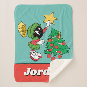 Couverture Sherpa MARVIN LE MARTIAN™ mettre l'étoile dans l'arbre