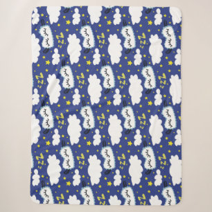 Couverture Sherpa Masques de sommeil Nuages et Étoiles Jaunes