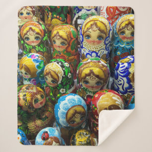 Couverture Sherpa Matryoshka Poupées Souvenir Kiosque Voyage Photo