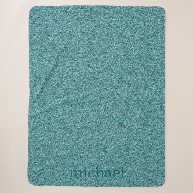 Couverture Sherpa Médecine personnalisée. Turquoise foncé (Devant)