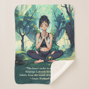 Couverture Sherpa Méditation du Yoga de Forêt Naturelle Reiki Master