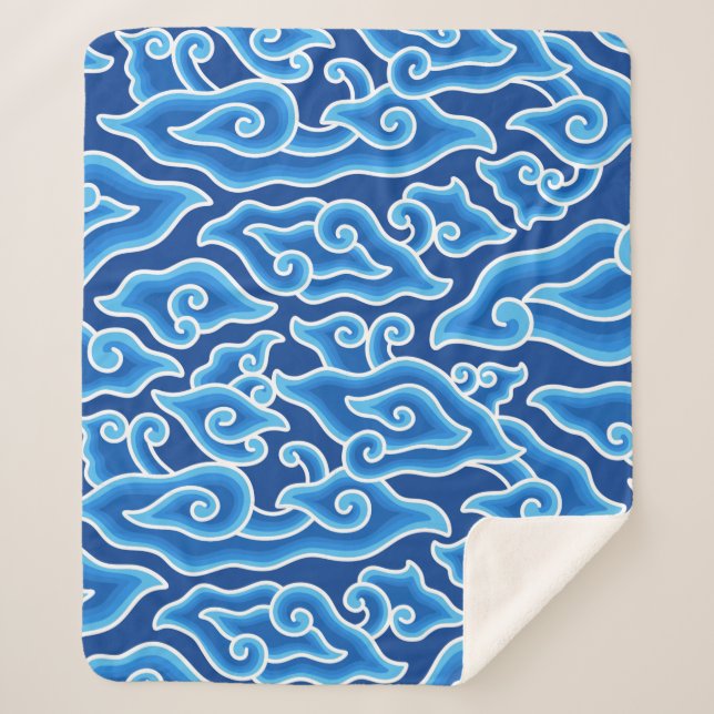 Couverture Sherpa Megamendung batik motif megamendung (Devant)