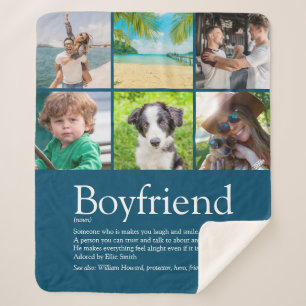 Couverture Sherpa Meilleur Boyfriend 6 Photo Collage