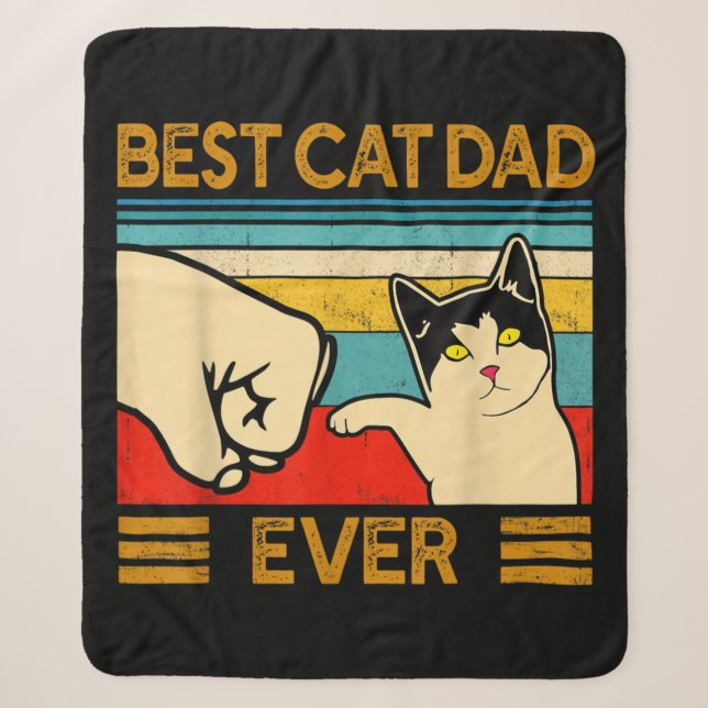 Couverture Sherpa Meilleur Chat Papa Jamais Drôle Chat Papa (Devant)