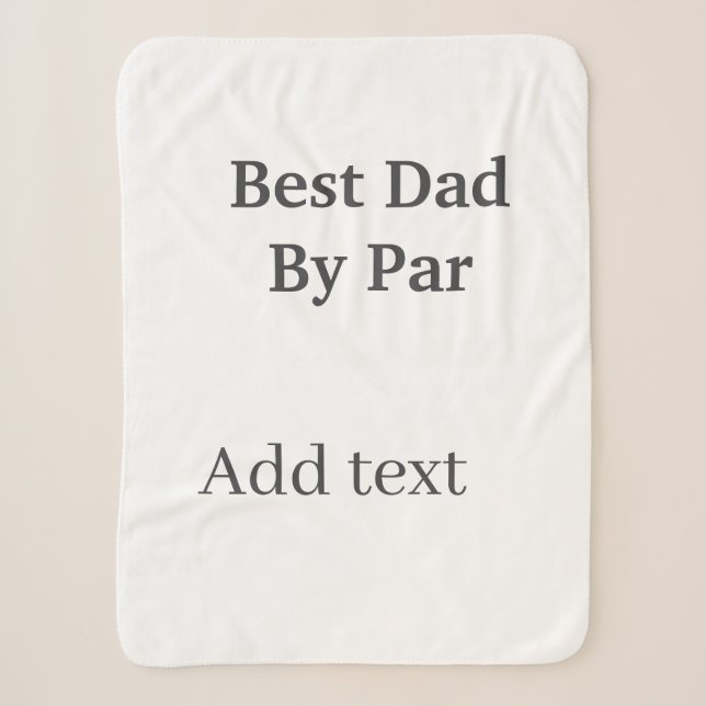 Couverture Sherpa Meilleur papa par gris noir fête des pères nom sim (Devant)