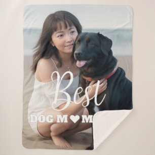 Couverture Sherpa Meilleure maman de chien jamais personnalisée