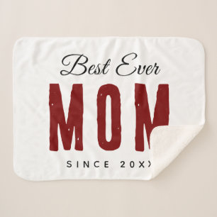 Couverture Sherpa Meilleure Maman Jamais Depuis 20XX Moderne Simple 