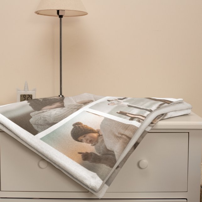 Couverture Sherpa Meilleure maman moderne | Collage de photos (Créateur téléchargé)