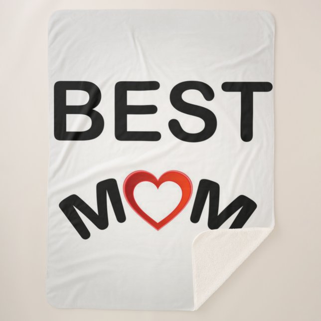 Couverture Sherpa Meilleure maman | Personnalisé pour ma mère (Devant)