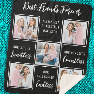 Couverture Sherpa Meilleurs Amis Cadeau Amitié Poème Personnalisé 5 