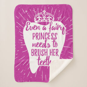 Couverture Sherpa Même dents féeriques de princesse Needs To Brush