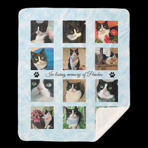 Couverture Sherpa Mémorial de Perte de Chat 12 Pho