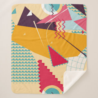 Couverture Sherpa Memphis Mood : Tendance géométrique rétro