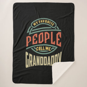 Couverture Sherpa Mens Mes Gens Favoris M'Appelent Granddaddy Cadeau