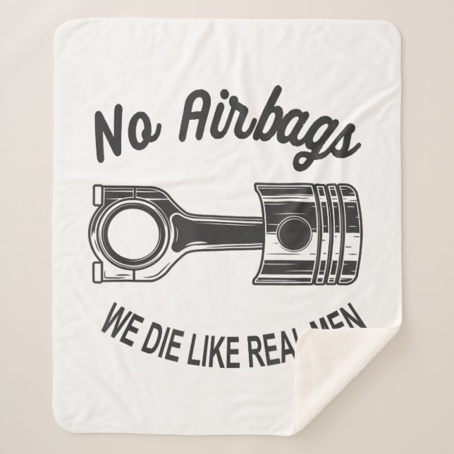 Couverture Sherpa Mens Speed Racing Sports Car No Airbags - We Die L (Devant)