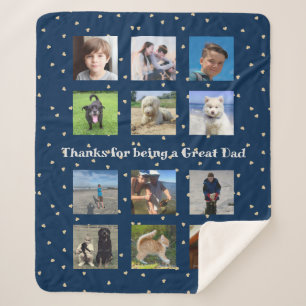 Couverture Sherpa Merci pour le superbe collage photo de Papa