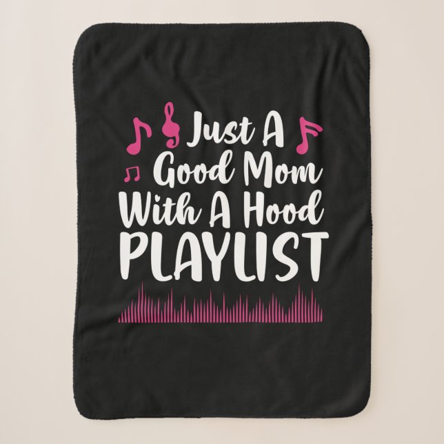 Couverture Sherpa Mère Cadeau Bonne Mère Avec Un Playist De Hood (Devant)