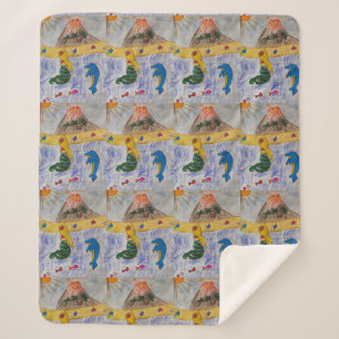 Couverture Sherpa Mermaid Island Sherpa Blanket