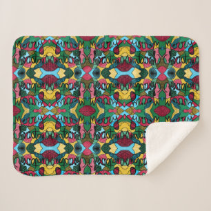 COUVERTURE SHERPA MERRY NOËL NEUROGRAPHIQUE & NOIR LIGNE