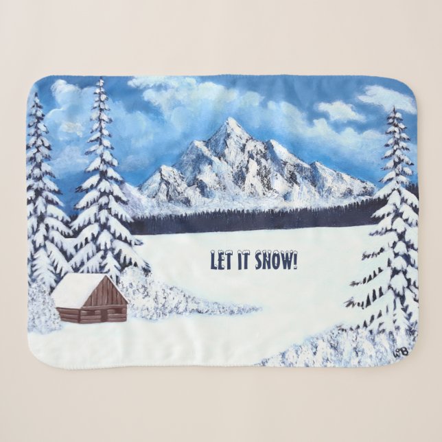 Couverture Sherpa Merveille d'hiver (Devant (Horizontal))