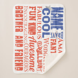 Couverture Sherpa Mes qualités de héros Typographie Drapeau USA