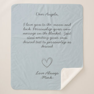 Couverture Sherpa Message manuscrit Personnaliser le texte