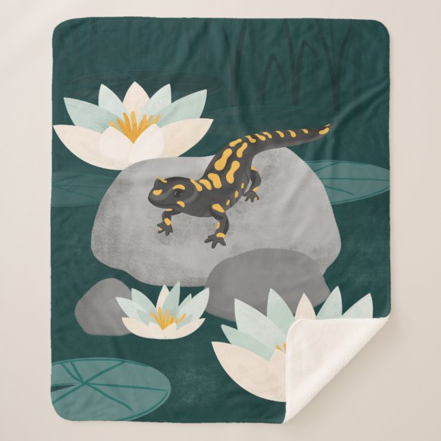 Couverture Sherpa Midnight Pond Fire Salamander (Devant)