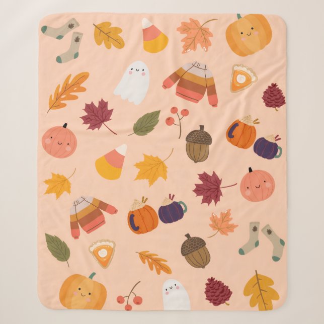 Couverture Sherpa Mignon Automne (Devant)