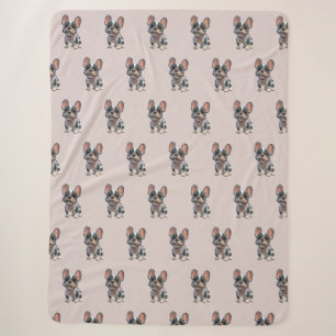 Couverture Sherpa Mignon Bouledogue Français