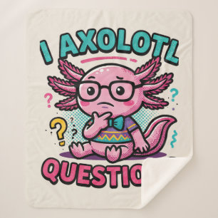 Couverture Sherpa Mignon Je Axolotl Questions nerd aztec avec des lu