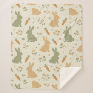 Couverture Sherpa Mignon motif de Lapin & Cottage Carotte (4)