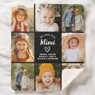 Couverture Sherpa Mimi We Lots Hearts Modern Photo Collage