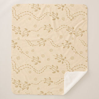 Couverture Sherpa Minimal Turtle Trail Pattern