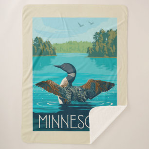 Couverture Sherpa Minnesota Loon