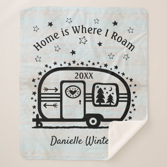 Couverture Sherpa Mode de vie rustique fait sur commande de la (Devant)