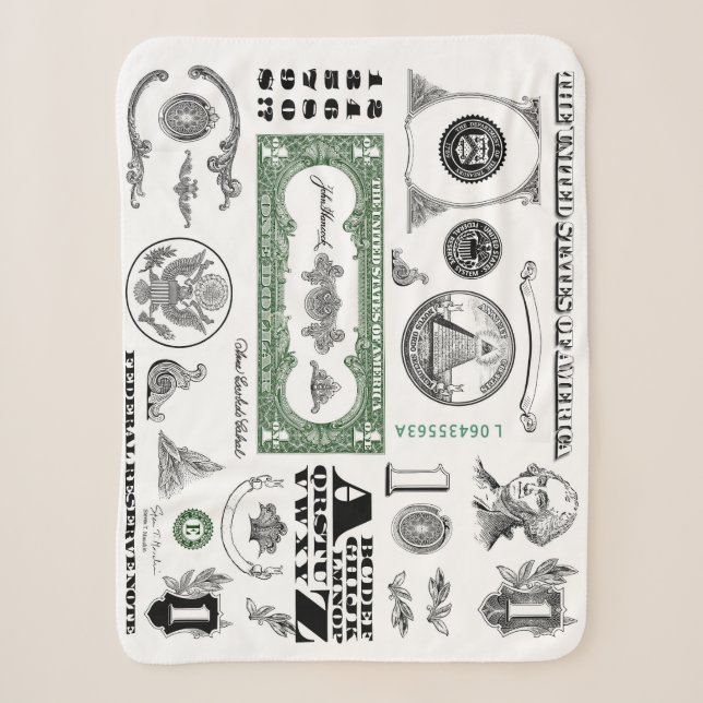 Couverture Sherpa Modèle de billet d'un dollar (Devant)