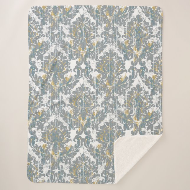 Couverture Sherpa Modèle de Damas désorganisé (Devant)