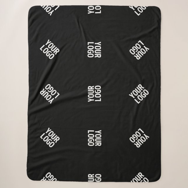 Couverture Sherpa Modèle de logo moderne unique | Noir (Devant)