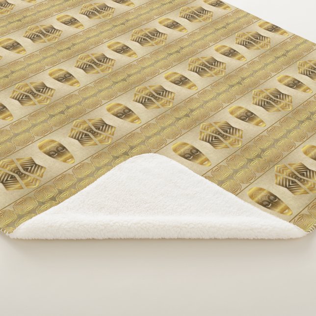 Couverture Sherpa Modèle de masque tribal africain ethnique (3/4)