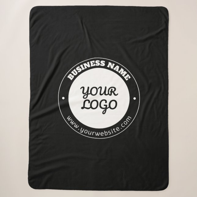 Couverture Sherpa Modèle de texte circulaire modifiable et logo télé (Devant)