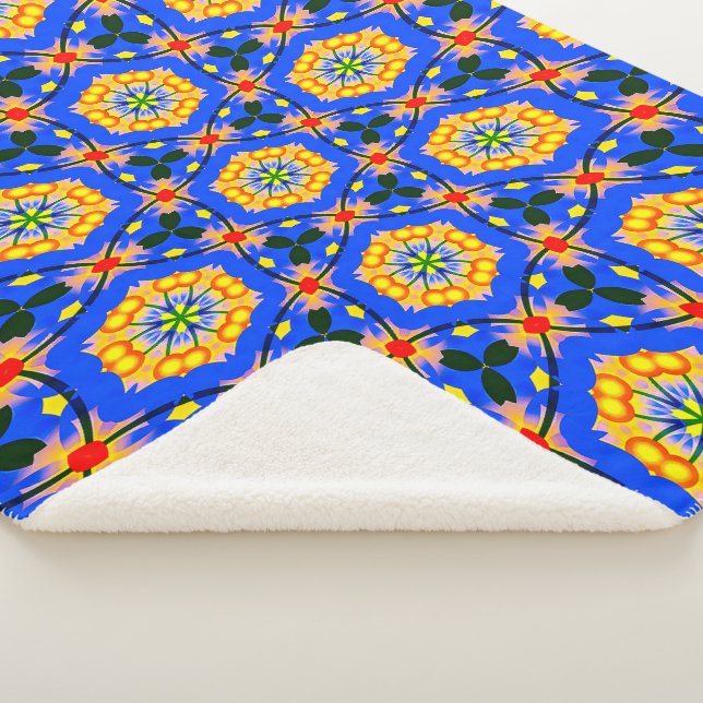 Couverture Sherpa Modèle floral esthétique (3/4)