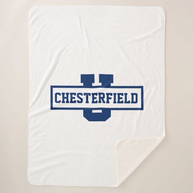 Couverture Sherpa Modèle monogramme de l'équipe sportive personnalis (Devant)