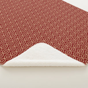 Couverture Sherpa Modèle rouge tiré par la main africain ethnique