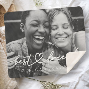 Couverture Sherpa Moderne Chic Coeur Best Friends Besties BFF Photo