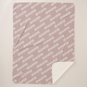 Couverture Sherpa Moderne Chic Vous L'Appelez Personnalisé Dusty Ros