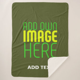 COUVERTURE SHERPA MODERNE ÉDITABLE ARMÉE VERT IMAGE MODÈLE TEXTE
