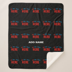 COUVERTURE SHERPA MODERNE ET MODERNE PERSONNALISABLE NOIR VÉRIFIÉ