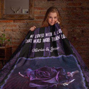 Couverture Sherpa Moderne gothique romance foncée Couples violets no