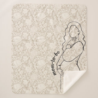 Couverture Sherpa Mom-to-be Faux Lace